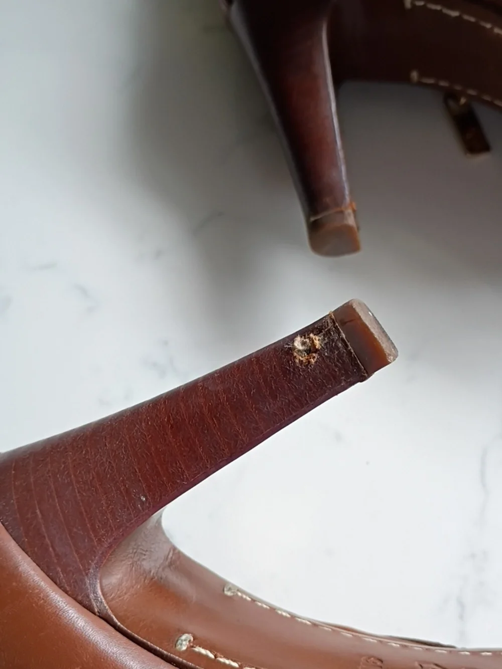 Tory Burch Chestnut Brown Leather Ankle Booties with Logo Accent